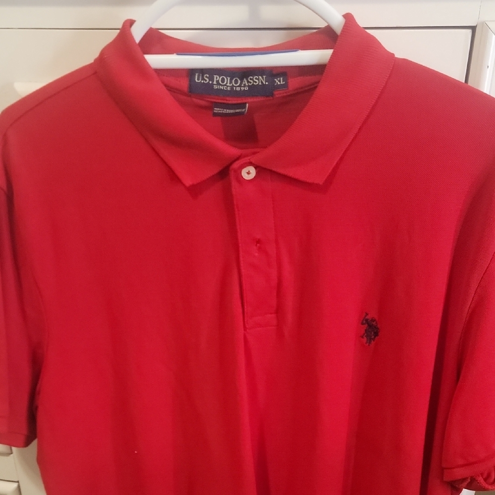 U.S. Polo Assn. Men's Vibrant Red Polo